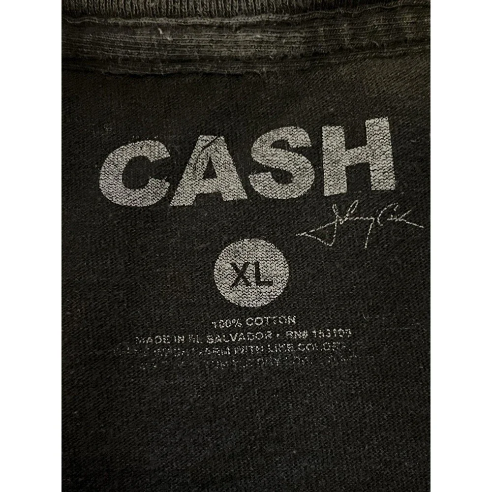 Johnny Cash Shirt Mens XL Black Mean As Hell Guns Spade Tank Top Graphic Tee - Picture 7 of 7